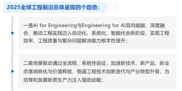 中国工程院发布“2025年度全球工程前沿”！